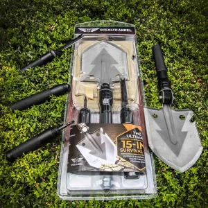 15-in-1 Heavy-Duty Multi-Function Folding Shovel (Black) Stealth Angel Survival
