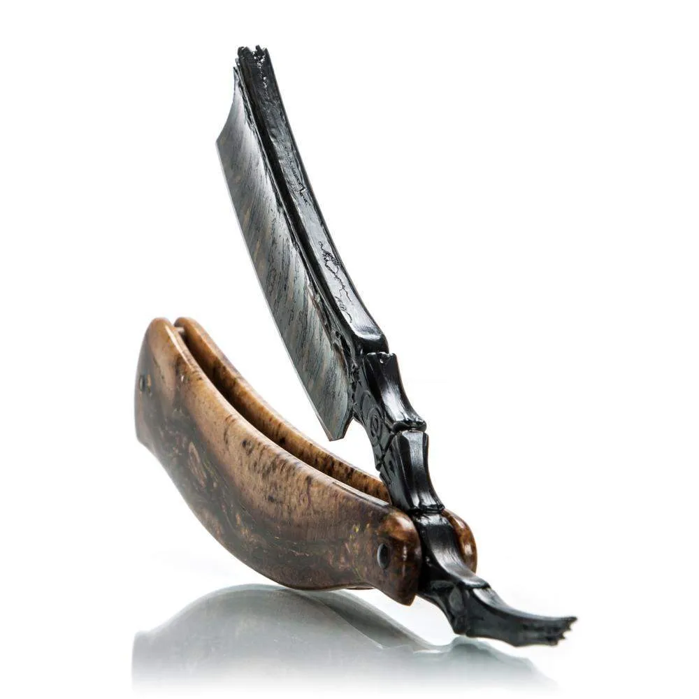 Dylan Farnham Custom Skeletal Walrus Tusk Straight Razor