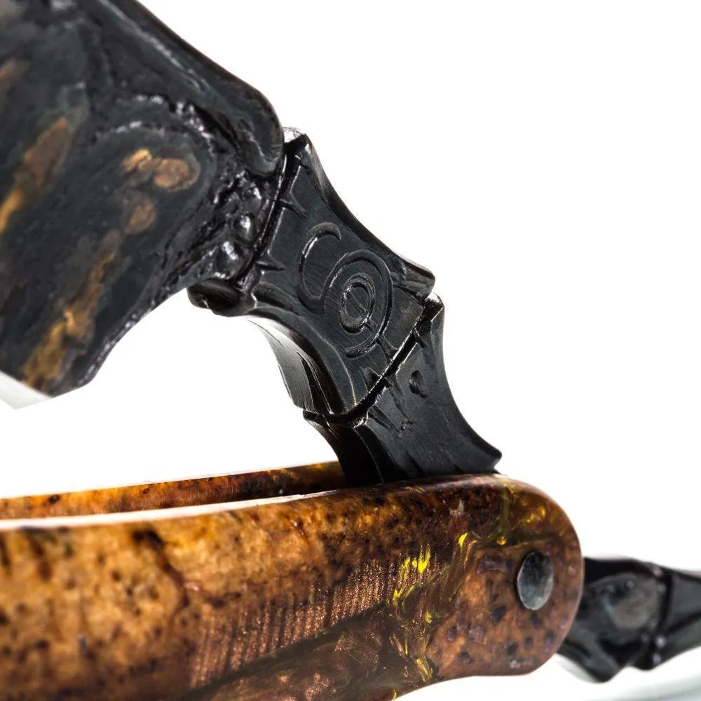 Dylan Farnham Custom Skeletal Walrus Tusk Straight Razor