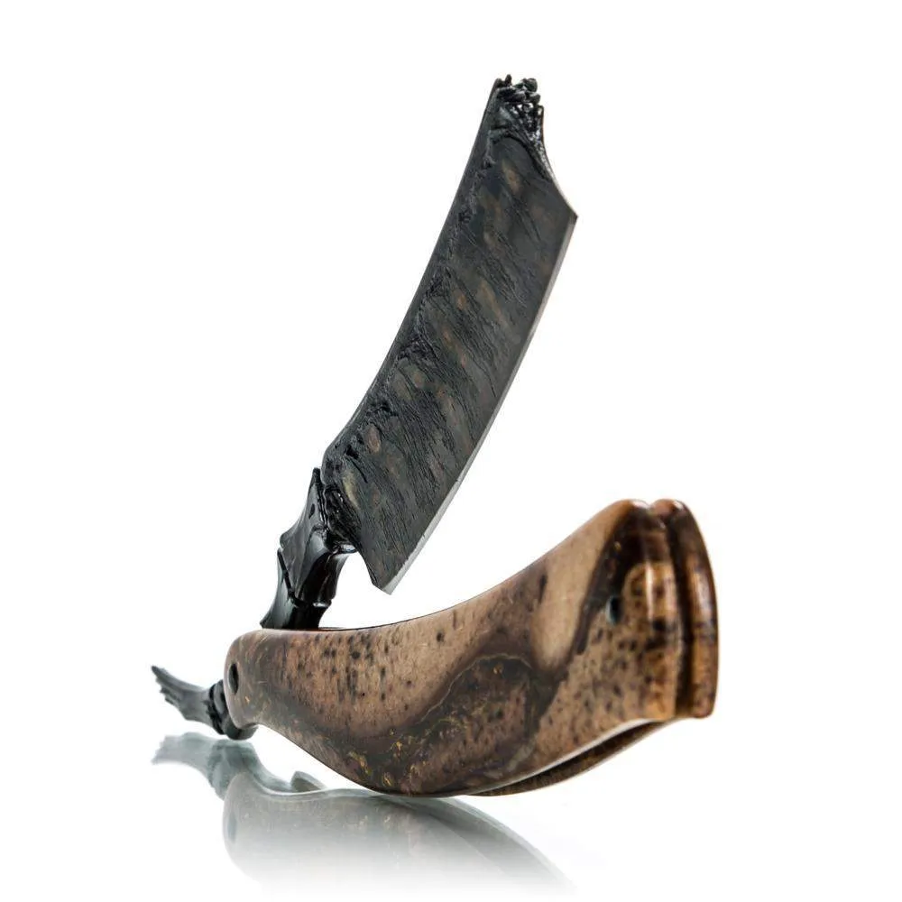 Dylan Farnham Custom Skeletal Walrus Tusk Straight Razor