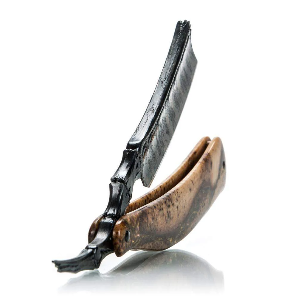 Dylan Farnham Custom Skeletal Walrus Tusk Straight Razor