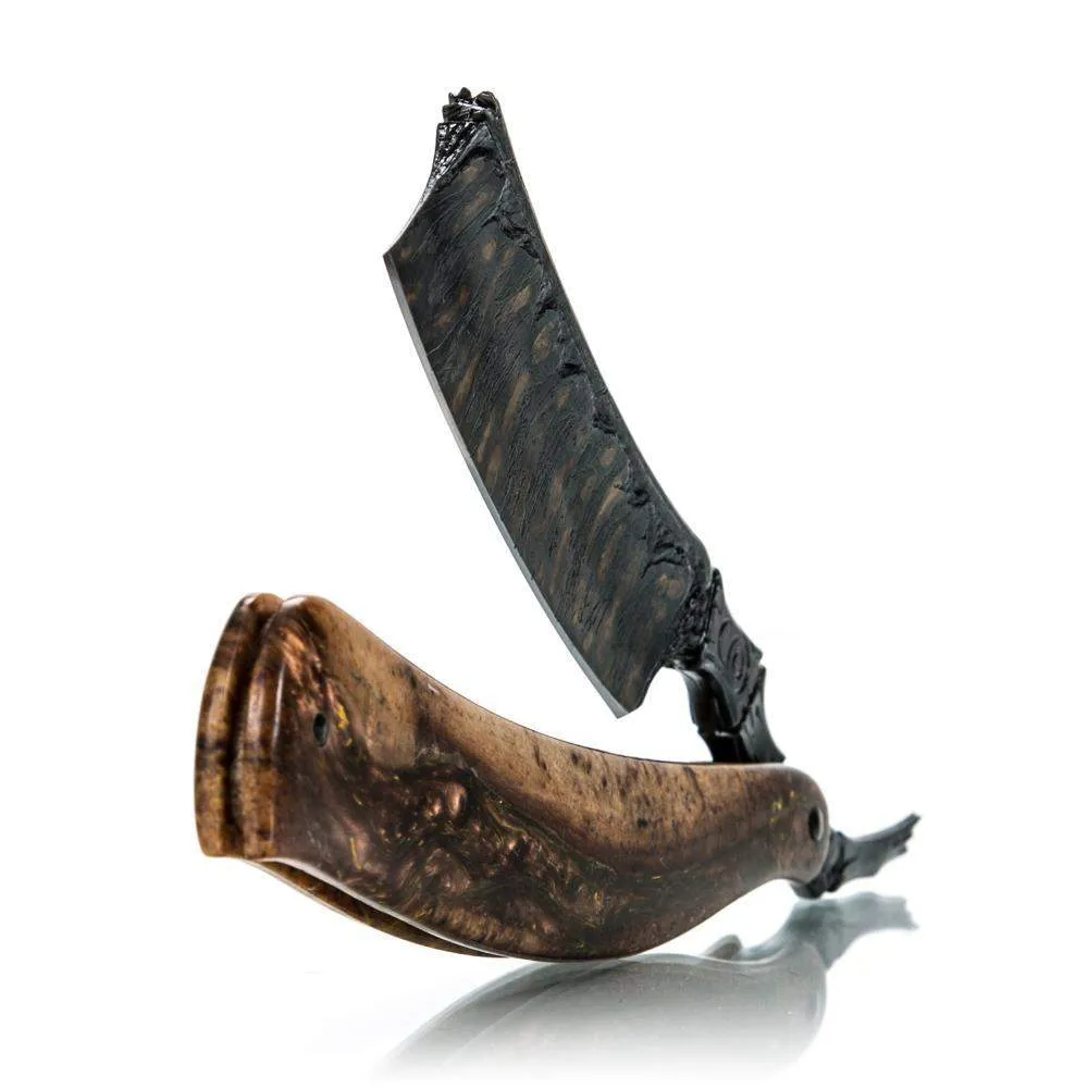 Dylan Farnham Custom Skeletal Walrus Tusk Straight Razor