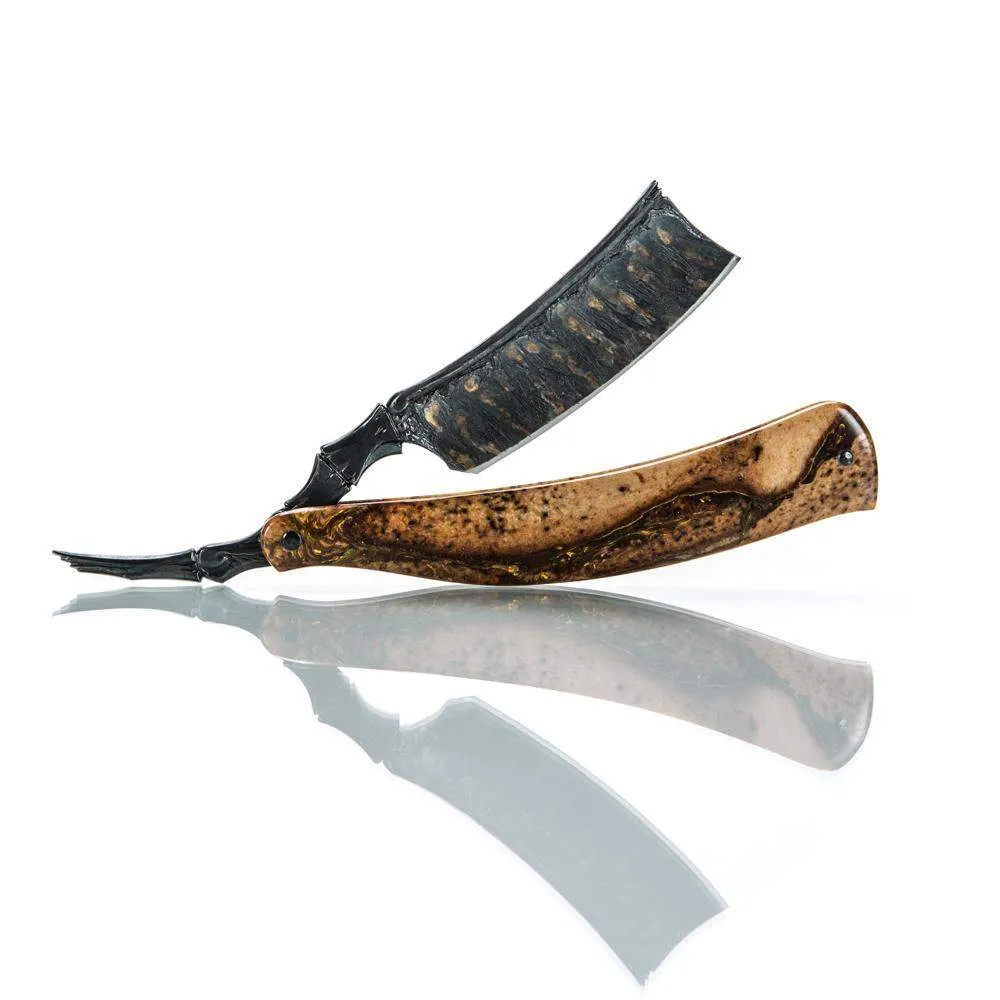 Dylan Farnham Custom Skeletal Walrus Tusk Straight Razor