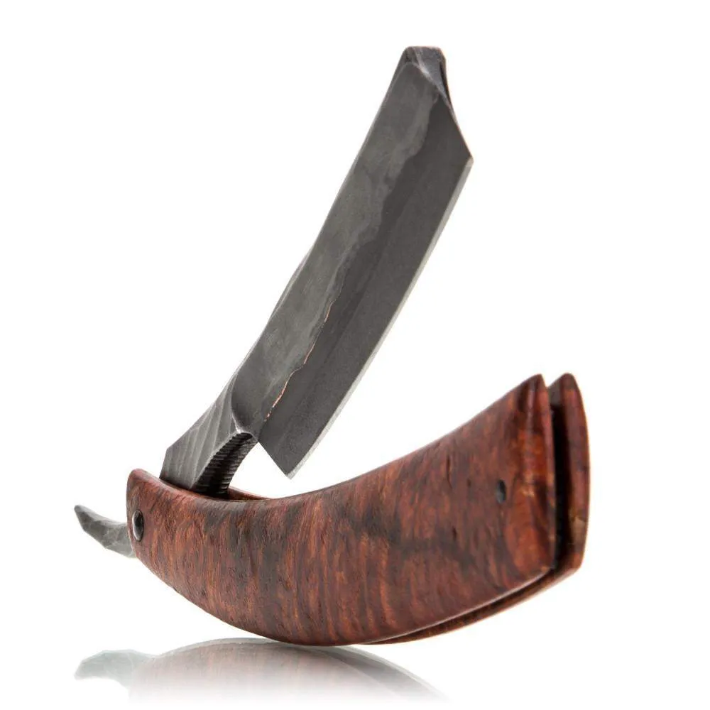 Dylan Farnham Custom Straight Razor - California Buckeye Burl Scales