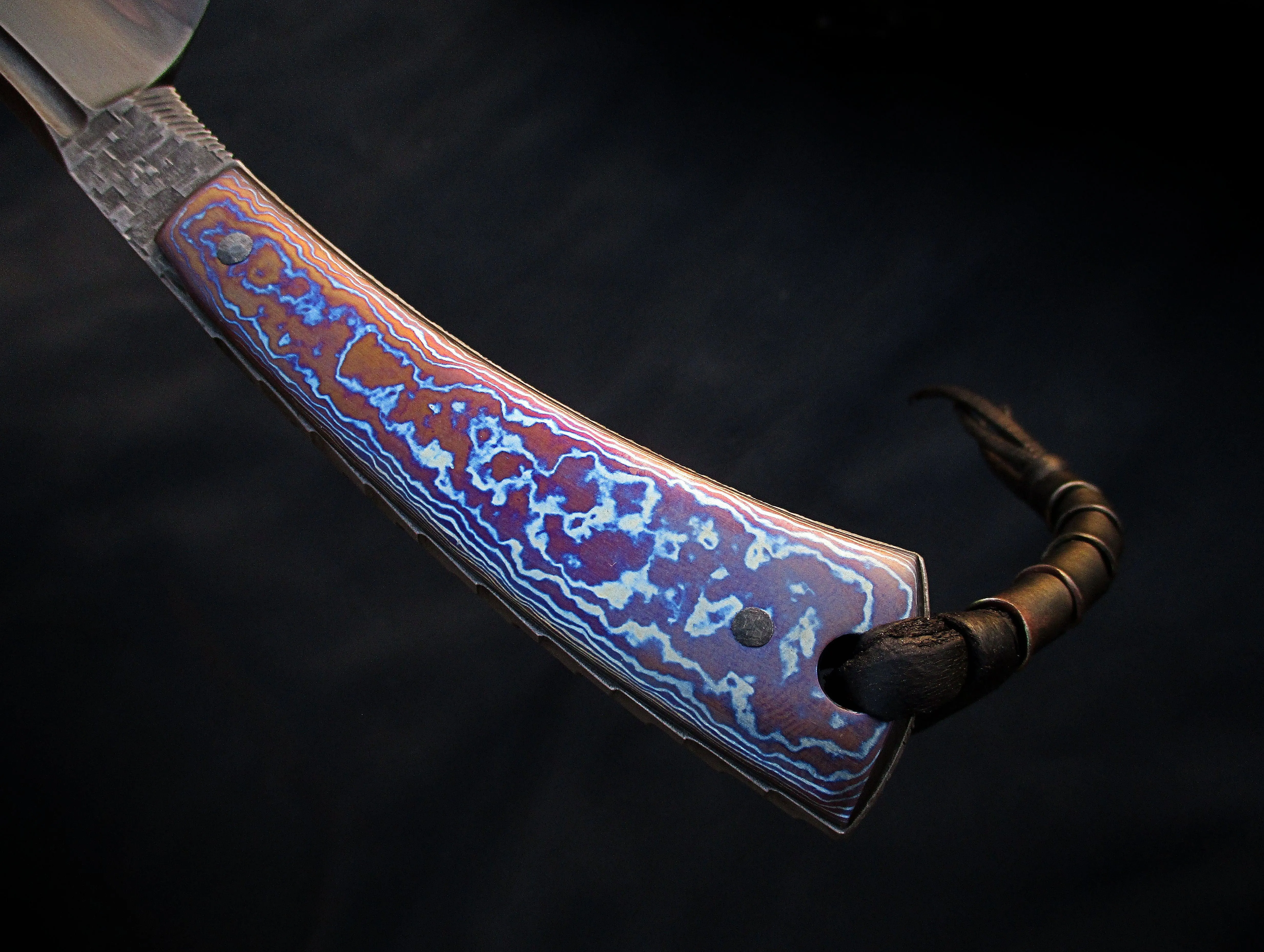 Dylan Farnham Timascus Handle Custom Kamisori Razor