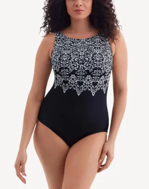 Garland Edge High Neck One Piece Swimsuit