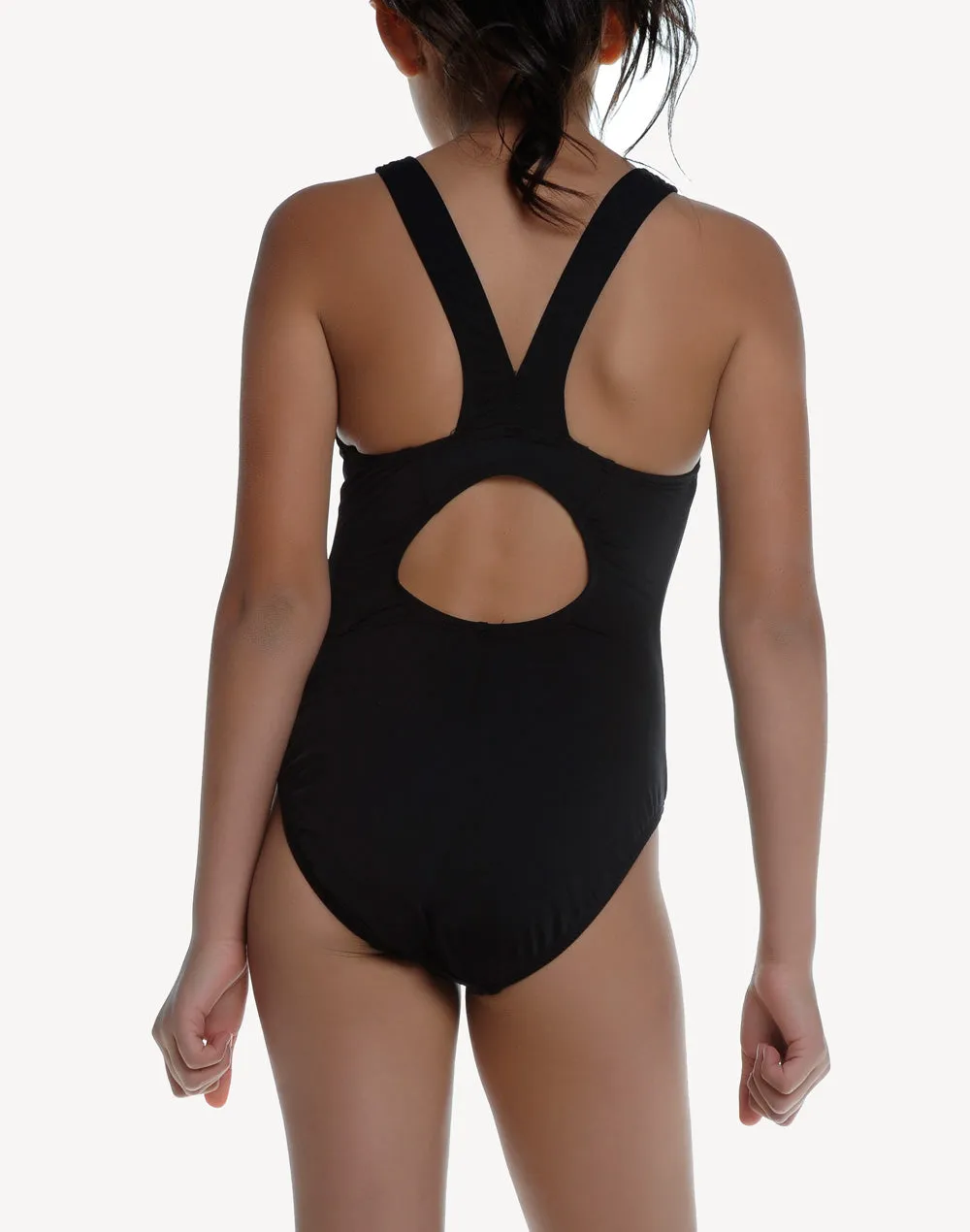 Girls Finz Solid Vaporback Polyester One Piece