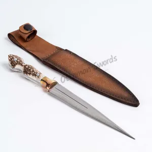 Handmade Hunting Knife Double Edged Knife