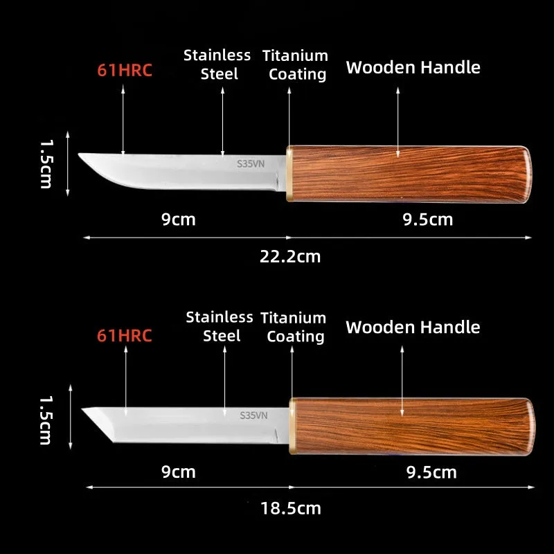 HOT SALE 2 in 1 Double Knife Set with Wooden Handle