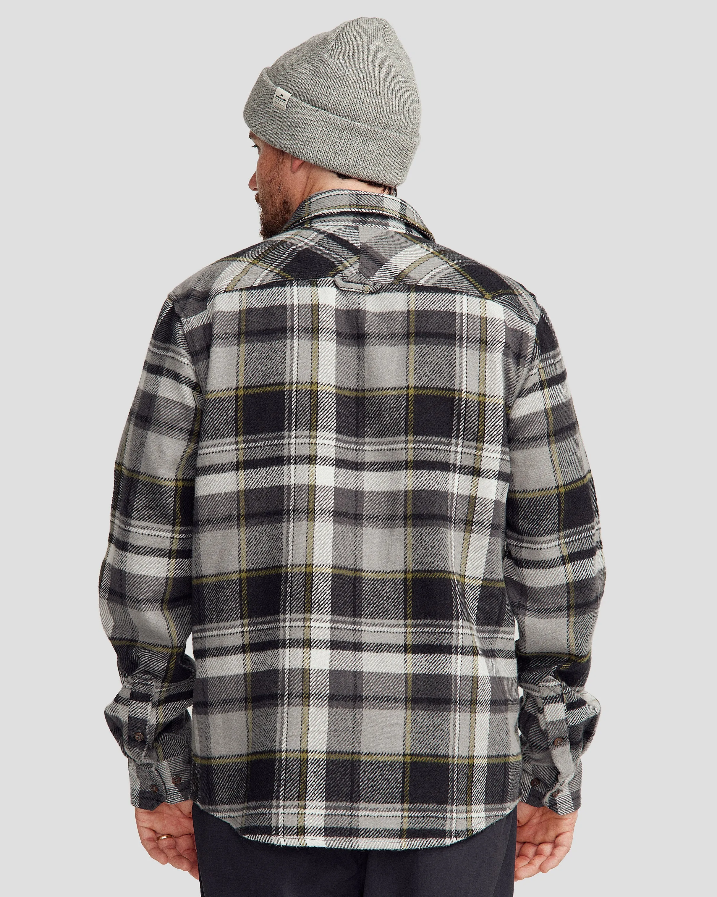 Men's Huntly Long Sleeve Shirt - Hut Plaid Steel Grey