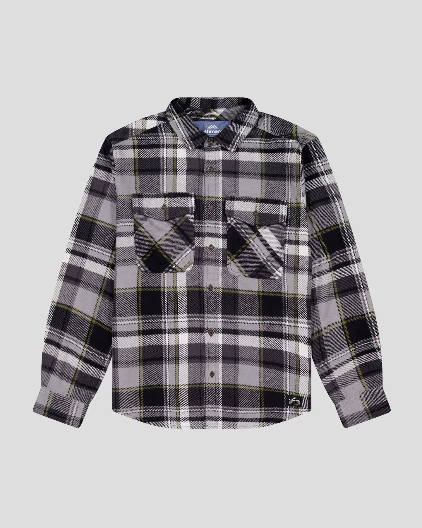 Men's Huntly Long Sleeve Shirt - Hut Plaid Steel Grey
