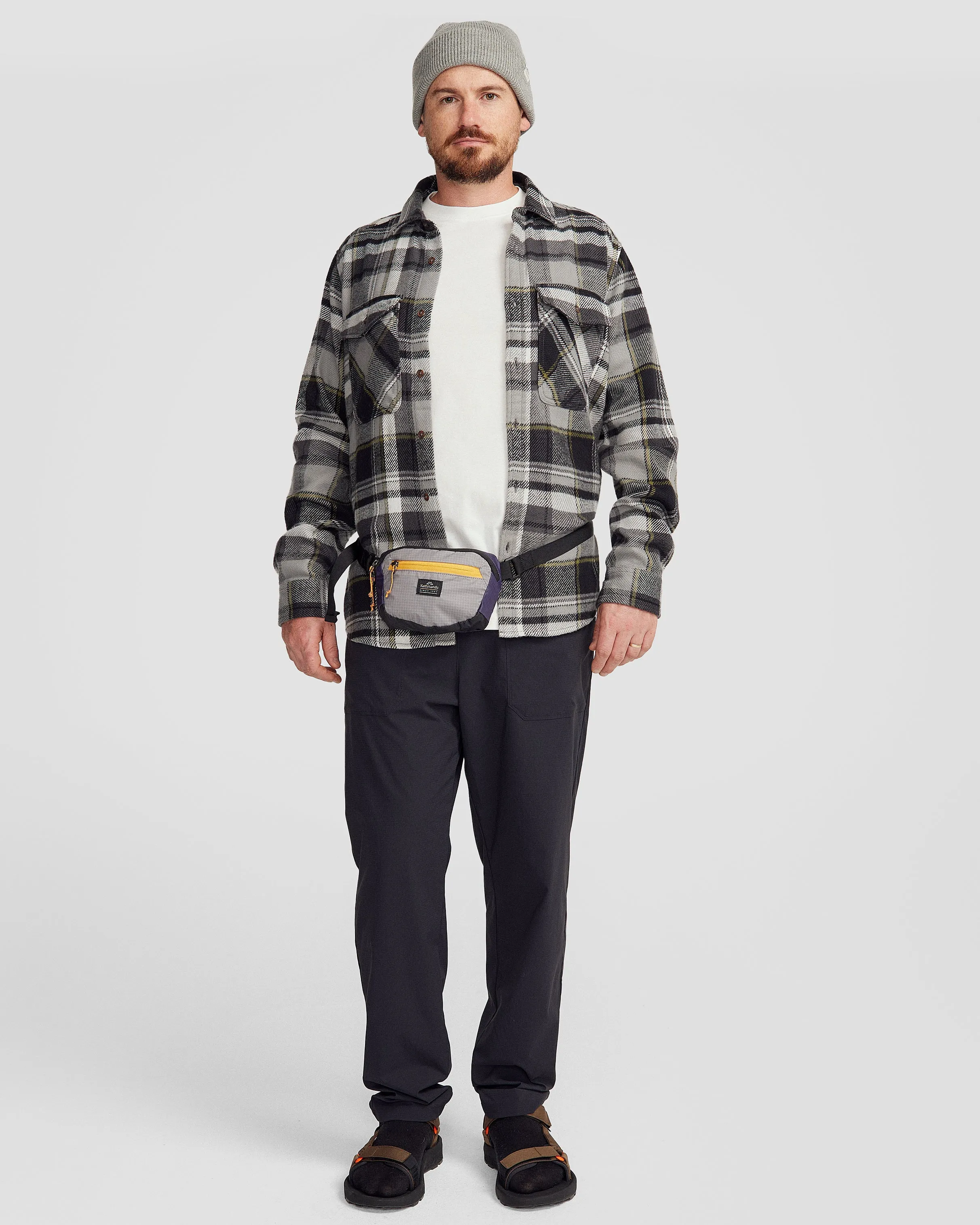 Men's Huntly Long Sleeve Shirt - Hut Plaid Steel Grey