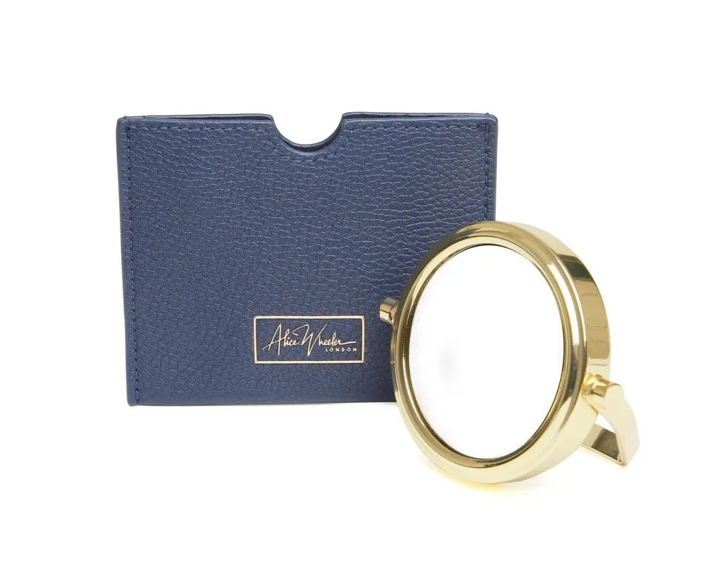 Mirror & Pouch - Navy